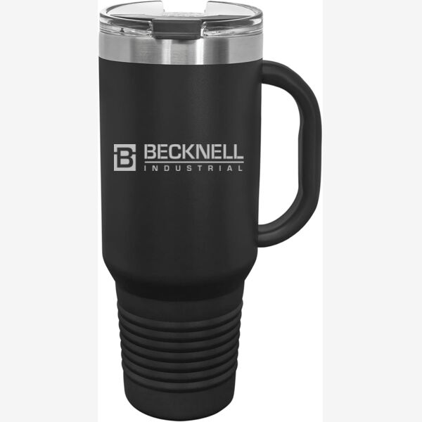   - Premium 40oz Travel Mug with Snap Lid & Straw Thumbnail