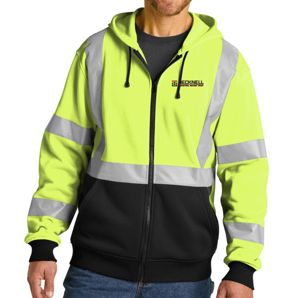   - A107 Class 3 Heavy Duty Fleece Full Zip Hoodie Thumbnail