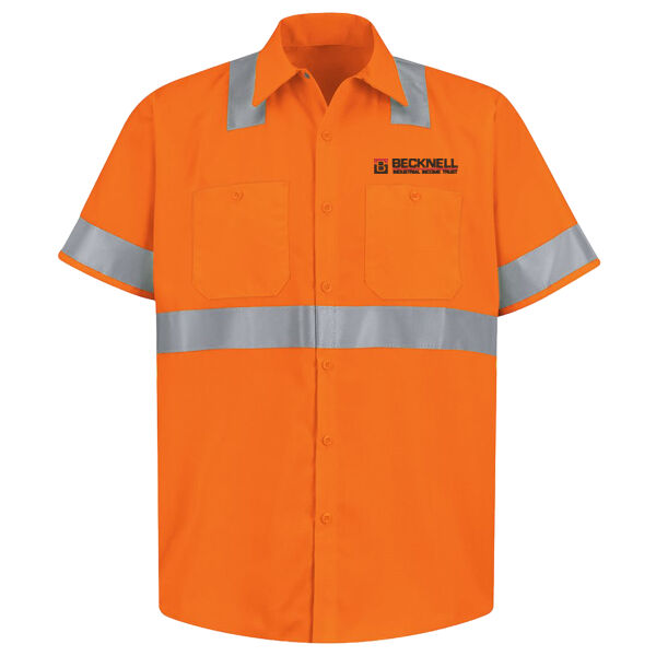   - Men's High Visibility Safety Short Sleeve Work Shirt Thumbnail