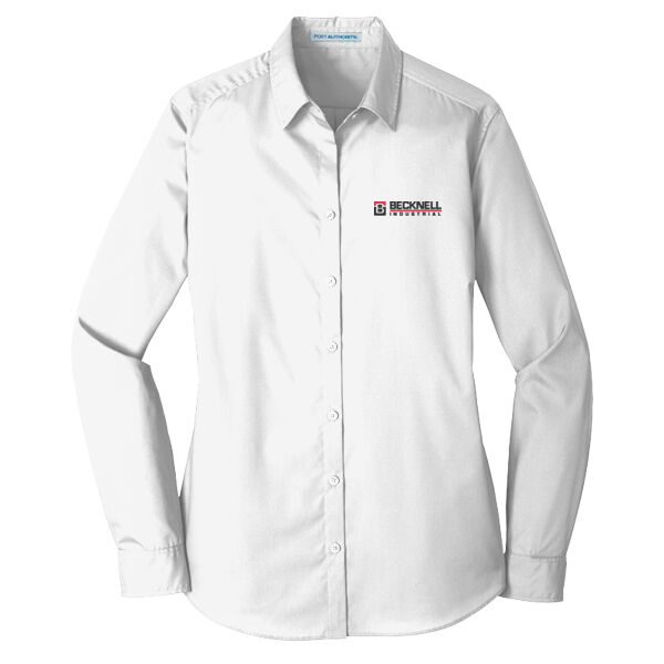   - Women's Long Sleeve Carefree Poplin Shirt Thumbnail